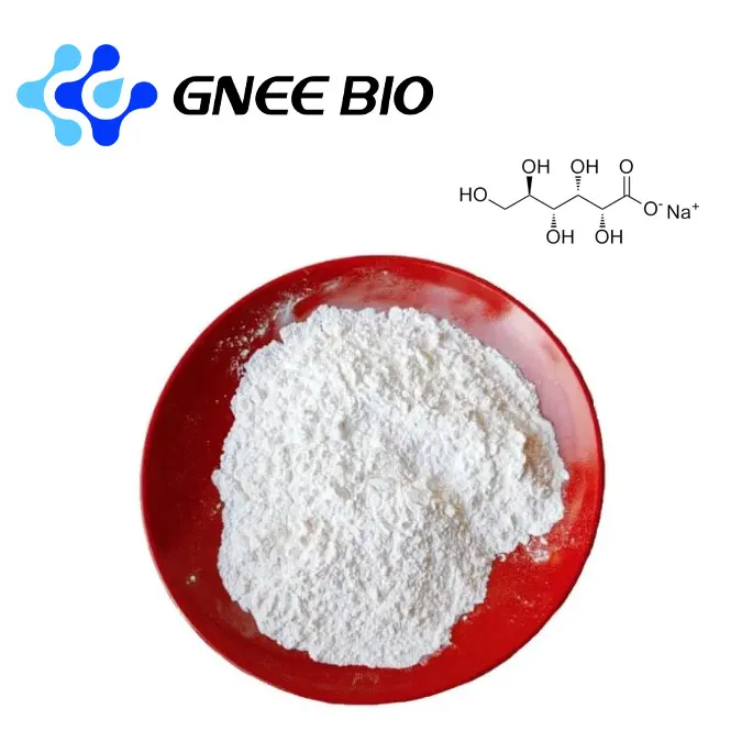 الصف الصناعي 99 ٪ غلوكونات الصوديوم أو غلوكونيك حمض الصوديوم ملح cas 527-07-1